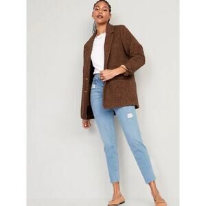 Old Navy Women's Size 20 Curvy High-Waisted OG Straight Distressed Jeans New wit